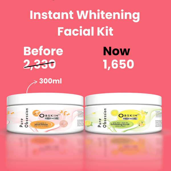 Buy Best Instant Whitening Kit 300ml Scrub + Mask Online In Pakistan - Obskin UK