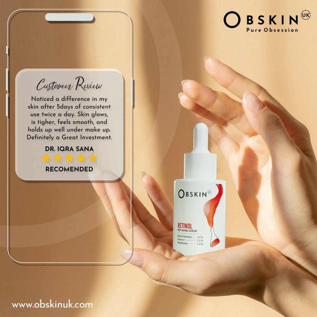 Buy Best Retinol Anti Aging Serum 30ml Online In Pakistan - Obskin UK