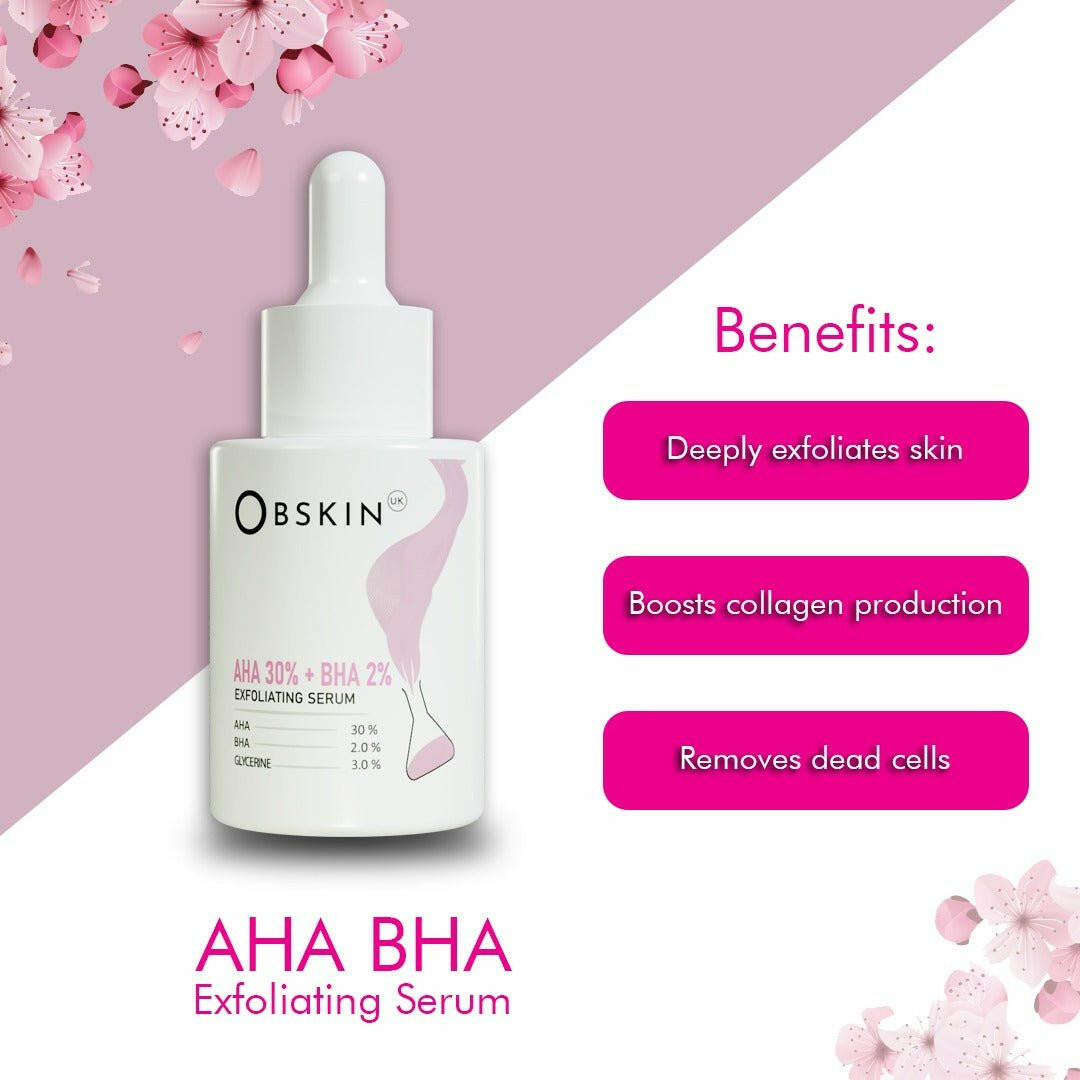 Buy Best AHA 30% + BHA 2% Exfoliating Serum 30ml Online In Pakistan - Obskin UK