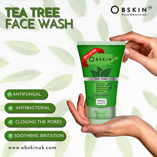 Buy Best Obskin Tea Tree Oil Facewash with Salicylic Acid 100ml Online In Pakistan - Obskin UK